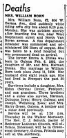 Emma Dimke Born - Freeport Journal-Standard 28 DEC 2954