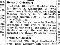 Henry J Oldenburg obit