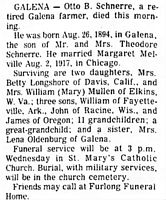 Otto B Schnerre obit