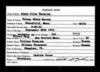 Ann Alice DUCHAIN - Vermont, Marriage Records, 1909-2008