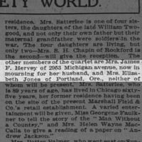 Mrs. James F Hervey morns